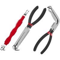 Nordara 3Pcs Car Electrical Disconnect Pliers Connector Repair Tools in Black