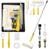 Nordara 17Pc Paint Roller Set Extension Pole Wall Ceiling Painting Brush Kit