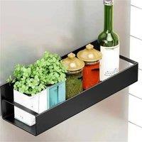 Nordara 4 Pack Magnetic Storage Rack Metal Refrigerator Shelf Hanging in Black | Size: Large