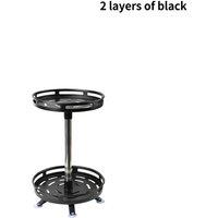 Nordara 2 Tier 360 Rotation Kitchen Spice Rack Organizer Storage Tray Round in Black | Size: 100 cm x 100 cm