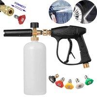 Nordara Pressure Washer Snow Foam Cannon 1/4 Quick Release Bottle + 5 Nozzles in White | Size: 1.25kg