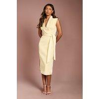 Coast Women's Tux Satin Dress in Lemon | Size: 12