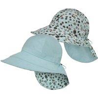 Sunday Afternoons Women's 'Natural Blend' Reversible UPF 50+ Sun Hat With Neck Cape in Blue | Size: Medium/Large