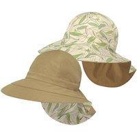 Sunday Afternoons Women's 'Natural Blend' Reversible UPF 50+ Sun Hat With Neck Cape in Beige | Size: Medium/Large