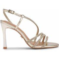 Carvela Women's 'Paparazza Jewel Heel' Fabric Heels in Gold | Size: 8