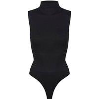 Ruey Women's Sleeveless Turtleneck Sculpting Bodysuit in Black | Size: 2XS