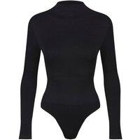 Ruey Women's Essentials Turtle Neck Bodysuit Sculpting Stretch Fit in Black | Size: 2XS