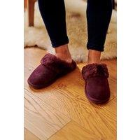 WoolOvers Women's Womens Sheepskin Mule Slipper in Plum | Size: 9