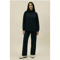 The Night Store Women's Black Turtle Neck Lounge Trouser Set | Size: 6-8