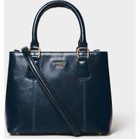 OSPREY LONDON Women's The Adaline Mini High Shine Leather Grab Bag in Mid Navy