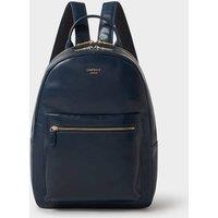 OSPREY LONDON Women's The Adaline High Shine Leather Backpack in Mid Navy