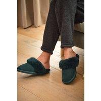 WoolOvers Women's Womens Sheepskin Mule Slipper in Teal | Size: 4