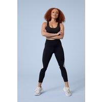 Active People Women's 'Venture' Lightweight Quick Dry Moisture Wicking 7/8 Length Leggings in Black | Size: 6