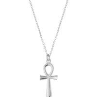 Spero London Women's Sterling Silver Egyptian Ankh Necklace