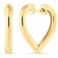 Spero London Women's Sterling Silver Heart Hoop Earring in Gold