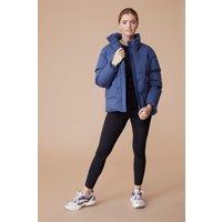 Active People Women's 'Cosi Swing' High Neck Water Resistant Padded Insulated Winter Jacket in Blue | Size: 18