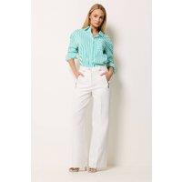 Star by Julien Macdonald Women's Tailored Wide Leg Trousers in White | Size: 16