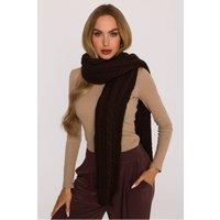 Love Lace Women's Soft Thick Woven Long Braided Scarf for Cold Days Warm Wrap in Brown