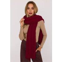 Love Lace Women's Braided Thick Weave Soft Yarn Long Scarf Wide Warm Wrap in Burgundy