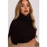 Love Lace Women's Soft Infinity Scarf with High Collar & Cozy Loose Weave Warm in Brown