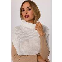 Love Lace Women's Infinity Scarf Warm Soft Loose Weave High Collar Neck Wrap Chimney in White