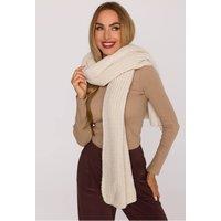 Love Lace Women's Soft Thick Ribbed Long Scarf Wrap Shawl for Warm Comfort in Beige