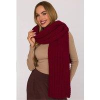 Love Lace Women's Long Scarf Wide Enveloping Thick Ribbed Soft Yarn Warm Comfort in Burgundy