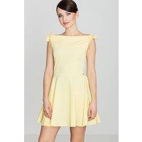 Love Lace Women's Sleeveless Bow Detail Cocktail Dress in Yellow | Size: XL