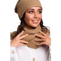 Love Lace Women's Soft Warm Infinity Scarf Snood Chimney Wrap Twice Around Neck in Beige