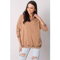 Love Lace Women's Camellia Hem Inscription 3/4 Sweatshirt in Brown