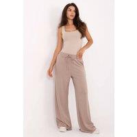 Love Lace Women's Casual High Waist Wide Leg Sweatpants in Beige