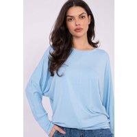 Love Lace Women's Everyday Soft Micro Modal Blouse with Patch in Blue