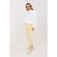Love Lace Women's Viscose Elastane High Waist Jogger Pants in Yellow
