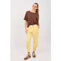 Love Lace Women's Butter Soft High Waist Tapered Sweatpants in Yellow