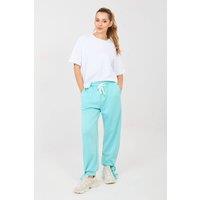 Love Lace Women's Comfort High Waist Viscose Elastane Joggers in Aqua