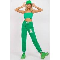 Love Lace Women's Elastic Waist Sweatpants with Side Slip Pockets in Green