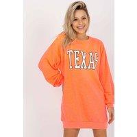 Love Lace Women's Long Casual Sweatshirt with Side Pockets in Orange