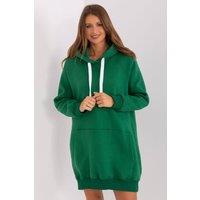 Love Lace Women's Long Sleeve Hooded Sweatshirt Kangaroo Pocket Style 216164 in Green