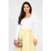 Love Lace Women's Classic Fitted Cotton Elastane Blouse Long Sleeve in White | Size: Large/XL