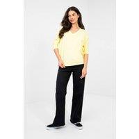 Love Lace Women's Universal Everyday Cotton Elastane Blouse in Yellow | Size: Large/XL