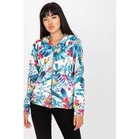 Love Lace Women's Long Sleeve Zip Front Hoodie Sweatshirt in Blue | Size: S/M