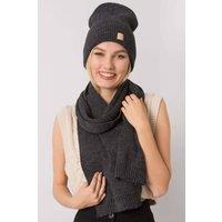 Love Lace Women's Winter Hat & Scarf Set Made in Poland for Cold Weather Comfort in Grey
