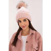 Love Lace Women's Fleece Lined Plaid Pom Pom Winter Beanie Soft Wool Blend Acrylic in Pink