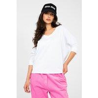 Love Lace Women's Everyday Cotton Elastane Blouse in White | Size: Large/XL