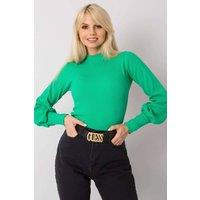 Love Lace Women's Long Sleeve Ribbed Blouse With Wide Cuffs Style 168199 in Green | Size: XL