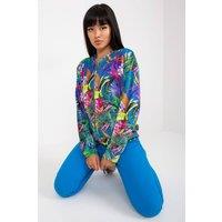 Love Lace Women's Long Sleeve Zipper Sweatshirt with Side Pockets in Blue | Size: S/M