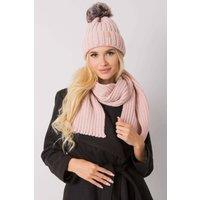 Love Lace Women's Winter Hat & Scarf Set for Cold Weather Comfort All Season in Pink