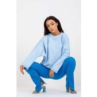 Love Lace Women's Loose Fit Sweatshirt Round Neck in Blue | Size: Large/XL