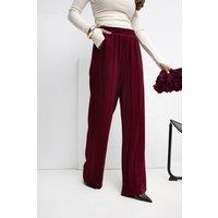 Love Lace Women's Buttery Soft Wide Leg Tracksuit Trousers Style 222250 in Red | Size: S/M