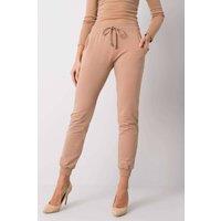 Love Lace Women's Fashion Narrow Leg Sweatpants Trousers in Camel | Size: Large